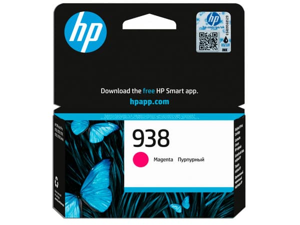 Cartucho de Tinta HP 938, Color Magenta.