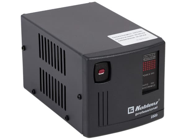 Regulador Koblenz ER-2550 2500VA/2000W con 6 contactos. (Caja abierta)