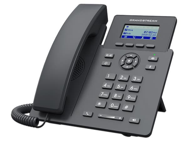 Teléfono IP Wi-Fi Grandstream GRP2601W, Grado Operador, 2 Líneas SIP, Codec Opus, IPv4/IPv6, Gestión en la Nube GDMS. Color Negro.