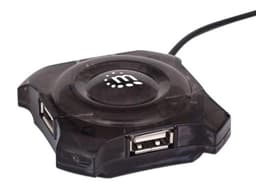 Mini Hub USB Manhattan de 4 Puertos (Convierte 1 puerto USB en 4). - imagen 1