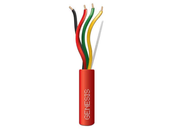 Bobina de Cable tipo FPLR-CL2R Honeywell 43071104/1000 de 305 m, Resistente al fuego, para sistemas contra incendio o sistemas de evacuación. Color Rojo