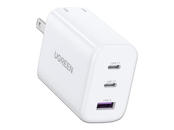 Cargador de Pared UGREEN, Universal USB-C, USB-A, 65W, Color Blanco.