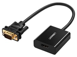 Convertidor de VGA a HDMI (M-H) Ugreen, 1080P, puerto estéreo de 3.5 mm, 15cm. - imagen 1