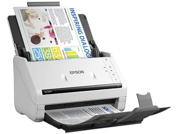 Escáner Dúplex Epson DS-530 II a Color, 30 bits, Resolución 600 x 600 ppp, USB 3.0. Incluye Software Epson Document Capture Pro para Digitalización en la Nube.