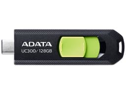 Memoria USB ADATA UC300, 128GB, USB-C, USB 3.2, Color Negro con Verde. - imagen 1