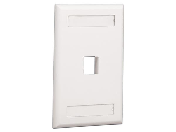 Tapa para caja Panduit, montaje en pared de 1 salida. Color Blanco.