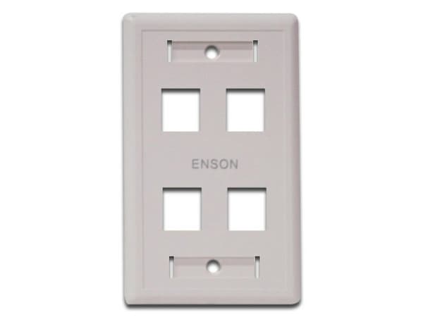 Tapa para caja ENSON, Montaje en Pared de 4 salidas.