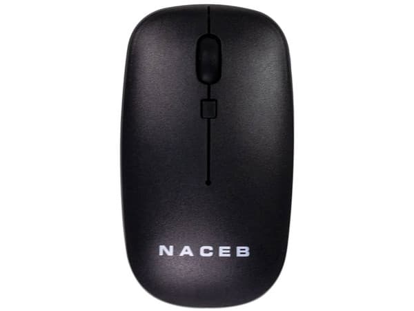 Monitor Óptico Inalámbrico Naceb NA-0137N, Receptor USB, Color Negro.