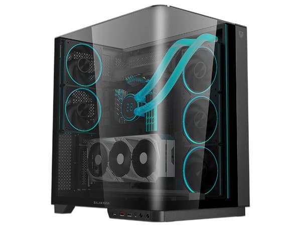 Gabinete Balam Rush Tank Expert Curve 7800, Mid-Tower, ATX, (No Incluye Fuente de Poder), Color Negro.