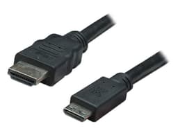 Cable Mini HDMI macho a HDMI macho, Blindado, Negro, 1.8 m. Color Negro - imagen 1