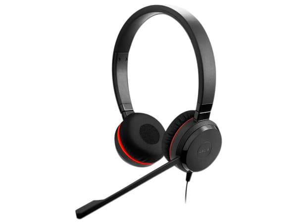 Audífonos Tipo Diadema con Micrófono Jabra Evolve 30 Duo, Micrófono con cancelación de ruido, Controlador en el cable con botones e indicadores LED, Conexión USB/3.5mm.