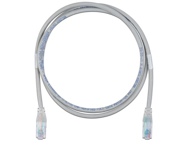 Cable de Red Belden Cat6a UTP, Conector RJ-45 (M-M), 24 AWG, 3m. Color Gris.