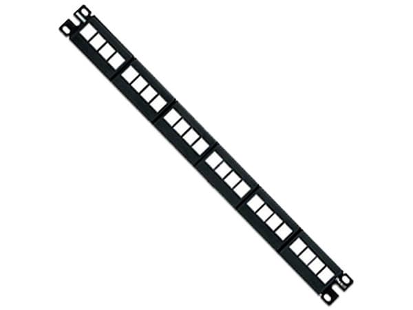 Panel de Parcheo Modular Plano Panduit NKFP24Y de 24 puertos, 1U. Color Negro.