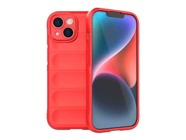 Funda protectora Tekku TPU Phantom para iPhone 15 Plus, Color Rojo.