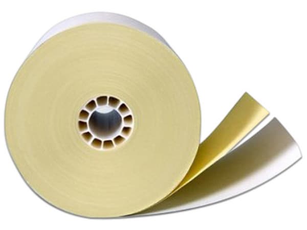 Rollo de Papel PCM Autocopiante de 76 x 70 mm, centro de Cartón.