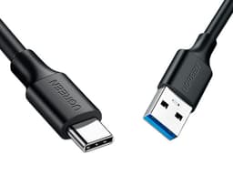 Cable Ugreen de Conector USB-A Macho a USB-C Macho, Soporta carga rápida hasta 60W, Transferencia de datos hasta 5Gbps, QC 3.0/2.0, 2m. Color Negro. - imagen 2