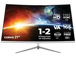 Monitor Gamer Curvo Balam Rush Ultra Earth MTX27C de 27", Resolución 1920 x 1080 (Full HD 1080p), Low Blue Light,  Flicker Free, FreeSync, 1 ms, 165Hz, Color Blanco. - imagen 1
