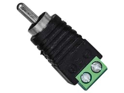 Conector de Audio RCA Folksafe FS-RCA1, Macho, Color Negro. - imagen 1