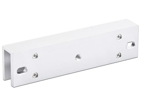 Montaje en "U" para Instalación de Chapa Magnética DS-K4H258S en Puerta de Cristal.