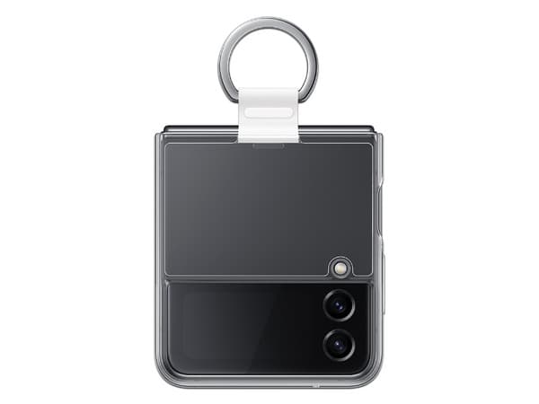 Funda Protectora Samsung para Galaxy Flip 4, Transparente con Anillo.