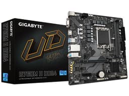 T. Madre Gigabyte B760M H DDR4: Chipset Intel B760,Soporta: Procesadores Intel Core de 13 y 14 Generación, Socket LGA 1700,Memoria: DDR4 3200/2933/2400MHz, 64GB Máx,Integrado: AudioHD, Red, USB y SATA 3.0, M.2,Micro-ATX, Ptos: 1xPCIE4.0x16. - imagen 1