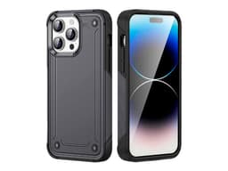 Funda protectora Tekku Tough Cover para iPhone 15 Pro, Color Negro. - imagen 1