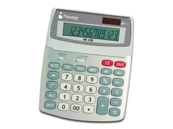Calculadora de escritorio Nextep NE 190 de 12 dígitos.