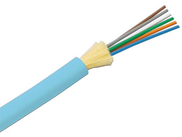 Fibra Óptica Panduit FODPZ06Y, 6 hilos, OFNP, Multimodo, OM4, 1 m. Color Aguamarina.