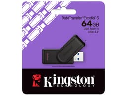 Memoria USB Kingston DataTraveler Exodia S, 64 GB, 3.2 Gen 1, Color Negro - imagen 3