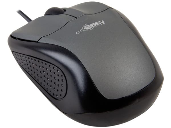 Mouse Óptico Alámbrico Easy Line, USB. Color Negro/Gris.