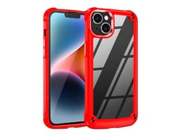 Funda protectora Tekku Shock Hardshell para iPhone 15, Color Rojo. - imagen 1