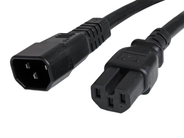 Cable 1.8m 14 AWG Adaptador Jumper Bridge IEC C14 a IEC C15 para Servidor UPS