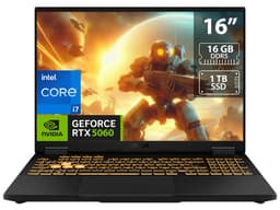Laptop ASUS TUF Gaming 16:
Procesador Intel Core i7 14650HX (hasta 5.2 GHz),
Memoria de 16GB DDR5,
SSD de 1TB,
Pantalla de 16" LED, WUXGA (1920x1200), 165Hz,
Video NVIDIA GeForce RTX 5060 8GB GDDR7,
Teclado Retroiluminado,
S.O. Windows 11 Home. - imagen 1