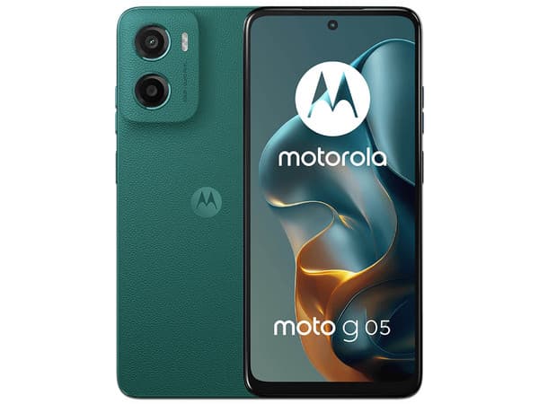Smartphone Motorola Moto G05: Procesador Octa-Core (hasta 2.0 GHz), Memoria RAM de 4GB, Almacenamiento de 128GB, Pantalla LED Multi-Touch de 6.67" HD+, Bluetooth, Wi-Fi, Cámara principal de 50MP, Android 14, Color Verde.