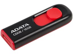 Unidad Flash USB 2.0 ADATA C008 de 16GB. Color Negro/Rojo. - imagen 1