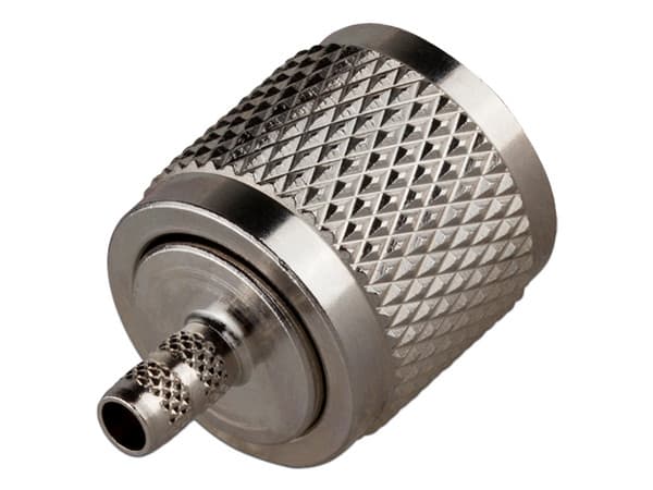 Conector RF Industries RFU-505, UHF Macho (PL-259) de Anillo Plegable para Cables RG-58/U, RG-142/U.