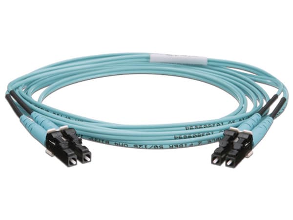 Cable de Red Dúplex Multimodo Panduit de Fibra Óptica, LC-LC 50/125 OM4, 2m. Color Aqua