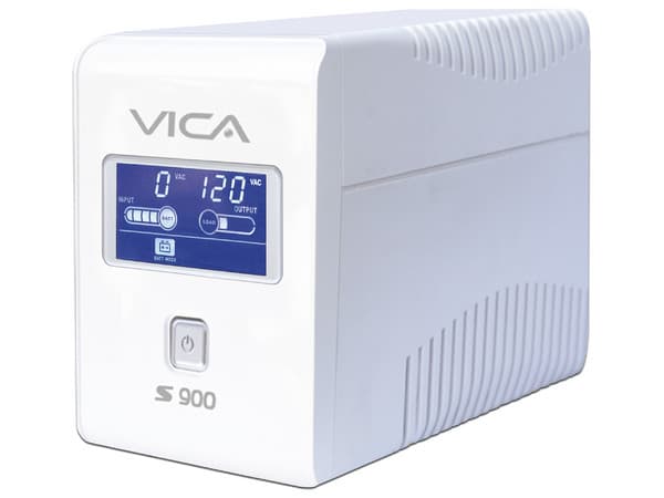 NO-BREAK con regulador VICA, 500 W (900 VA) con 6 conexiones Nema 5-15R, hasta 40min de respaldo.