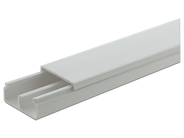 Canaleta Thorsman TMK-1020-CD-CC de PVC para Cables, 1.828m. Color Blanco.