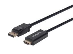 Cable de Vídeo Manhattan de DisplayPort a HDMI (M-M), 3m. Color Negro. - imagen 1