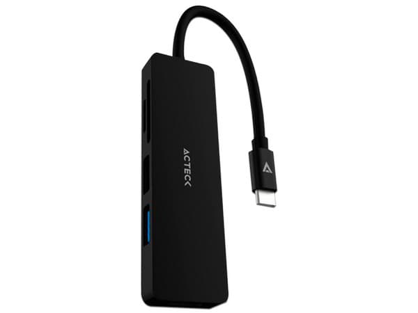 Hub USB-C Acteck 5 en 1, puertos HDMI, USB-A 3.0, USB-A 2.0, USB-C para carga.