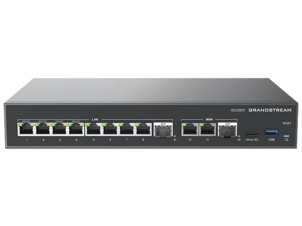 Switch Grandstream GCC6011 de 10 Puertos Gigabit (4 PoE) + 2 Puertos SFP 2.5G.