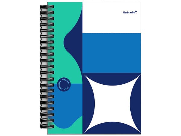 El Cuaderno Estrella Forma Francesa Doble Espiral Raya 80 Hojas (Modelo 608) mide 15 x 21 cm y cuenta con 80 hojas rayadas de papel bond