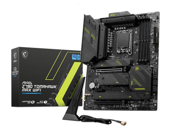 T. Madre MSI MAG Z790 TOMAHAWK MAX WIFI, Chipset Intel Z790, Soporta: Intel 12va, 13va y 14va Generación de Socket 1700, Memoria: DDR5 7800/6600/6400/5600MHz, 192GB Max, Integrado: Wi-Fi 7, Red, USB 3.1 , M.2, ATX, Ptos: 1xPCIE5.0x16, 1xPCIE4.0x16.
