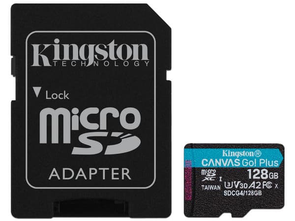 Memoria Micro-SD Kingston Technology Canvas Go Plus 128GB, 200 MB/s, Clase 10