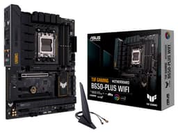 T. Madre ASUS TUF GAMING B650-PLUS WIFI, Chipset B650,Soporta: AMD Ryzen 7000 Series, Socket AM5,Memoria: DDR5 6400+(OC)/5400(OC)/5200/5000/4800 MHz, 128GB Max,Integrado: Audio HD, Wi-Fi 6, SATA 3.0, M.2,ATX, Ptos: 2xPCIE4.0x16, 2xPCIE4.0x1. - imagen 1