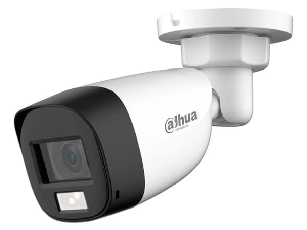 Cámara de vigilancia Tipo Bala Dahua DH-HAC-HFW1500CLN-IL-A de 5MP (2880 x 1620), Lente de 2.8mm, IR hasta 20m, IP67. Color Blanco.