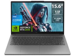 Laptop Gamer Lenovo LOQ 15IAX9E:Procesador Intel Core i5 12450HX (hasta 4.4 GHz),Memoria 8GB DDR5,SSD de 512GB,Pantalla de 15.6" IPS Full HD  (1920x1080), 144Hz,Video NVIDIA GeForce RTX 2050 4GB GDDR6,S.O. Windows 11 Home,Teclado en Inglés. - imagen 1