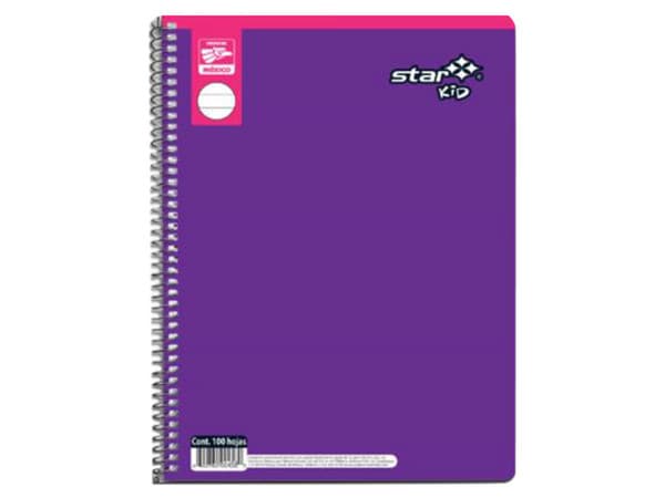Cuaderno Estrella Profesional C7, 100 hojas. Color Morado.
