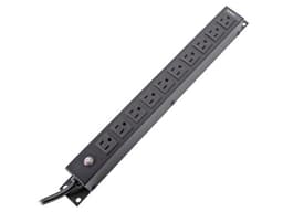 PDU Barra horizontal multicontacto LinkedPro HTCM-1U-10C con 10 salidas para montaje en rack de 19". Color Negro - imagen 1